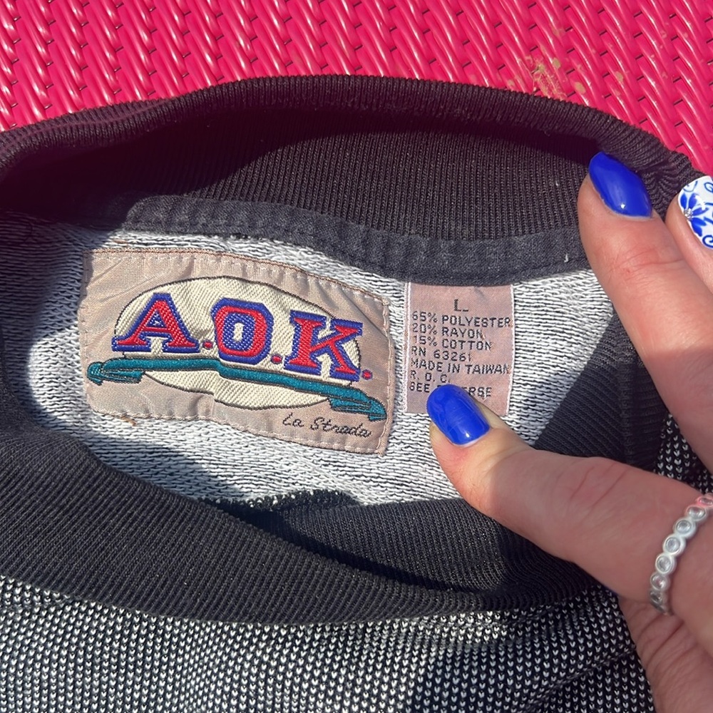 Vintage AOK long sleeve men’s size L - Picture 2 of 7